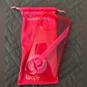 Loopy Case - Clear Neon Pink - fits iPhone 13 Pro Max